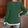 thumbnail image 6 of FNFHFY Plus Size Long Sleeve Shirts for Women Fake Two Piece Henley Shirt Dressy Casual Ribbed Spring Blouse Y2k Going Out Tops, 6 of 7