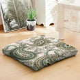 thumbnail image 6 of Boho Style Meditation Cushion, Paisley Square Floor Pillow for Sitting Comfort and Yoga Practice, Meditation Cushion for Home, Studio, or Outdoor Use 22 x 22, 6 of 7