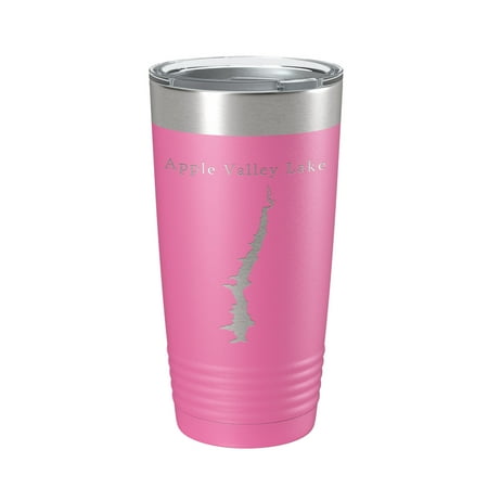 

Apple Valley Lake Map Tumbler Travel Mug Insulated Laser Engraved Coffee Cup Ohio 20 oz Pink
