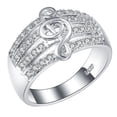 thumbnail image 3 of Anillo de notas musicales, moderno y creativo, con diamantes de plata (talla 9), 3 of 5