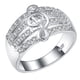 thumbnail image 3 of Anillo de notas musicales, moderno y creativo, con diamantes de plata (talla 9), 3 of 5
