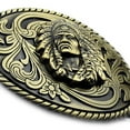 thumbnail image 4 of 2 Hebillas De Cinturón De Jefe De Guerrero , Hebilla De Cinturón Informal Para Hombre Sunnimix Hebillas de cinturón de vaquero, 4 of 6