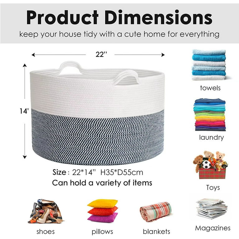 ブランケット7 ZFITEI Extra Large Blanket Basket (21.6