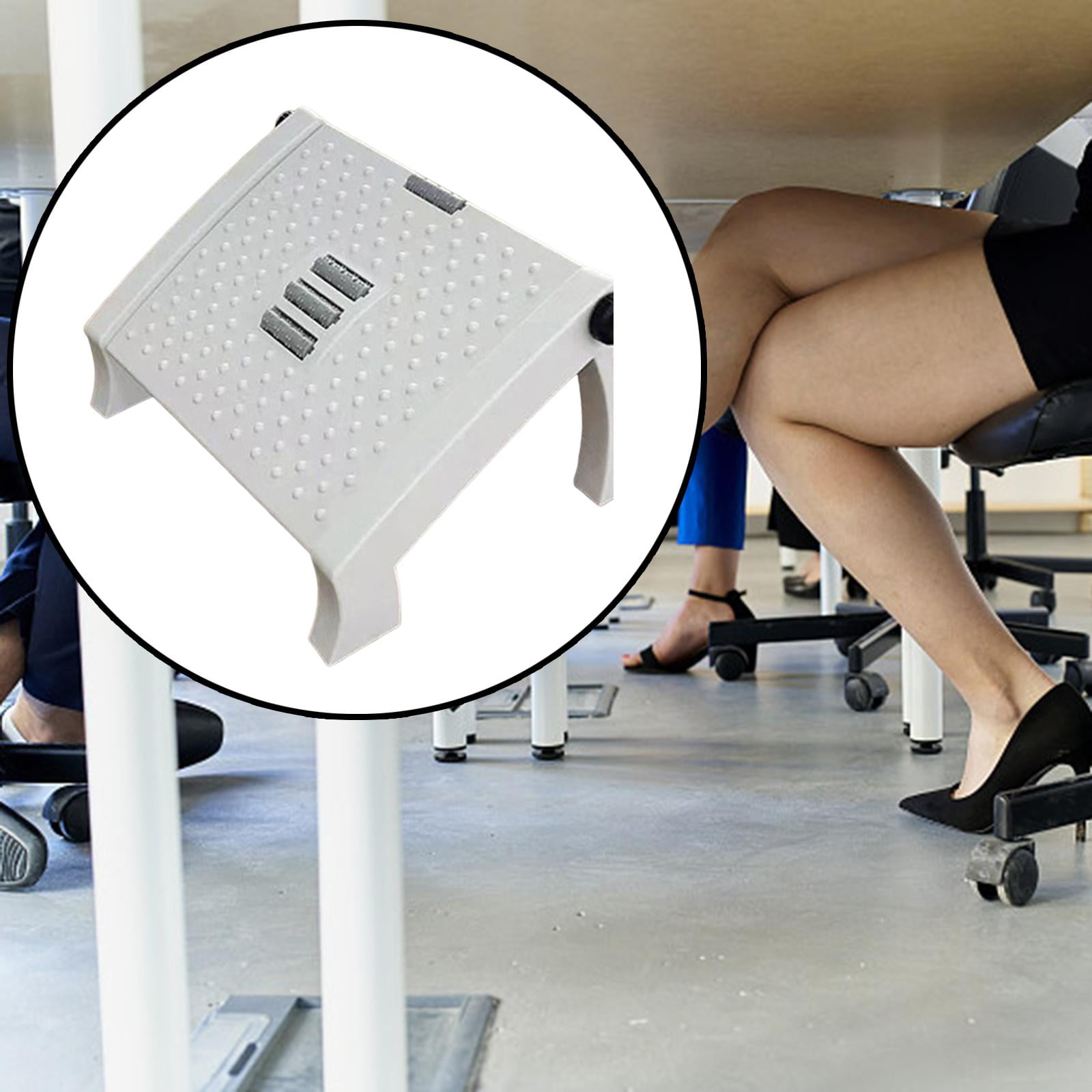 Space Therapy Pro XL Foot Rest for Under Desk at Work - Adjustable Foot  Rest Under Desk - Under Desk Footrest - Large Velcro Detachable Desk Foot  Rest