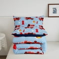 thumbnail image 4 of Red Fire Truck Bedding Set Firefighter Fire Truck Comforter Fighting Supplies Fireman Car Vehicle Bedding Comforters & Sets Ambulance Blue Red Quilt Twin, 4 of 6