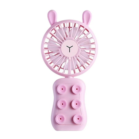 

Alexsix Mini USB Game Fan Suction Cup Phone Bracket Cooler with Night Light USB Charging Folding Fan(Rabbit Pink)