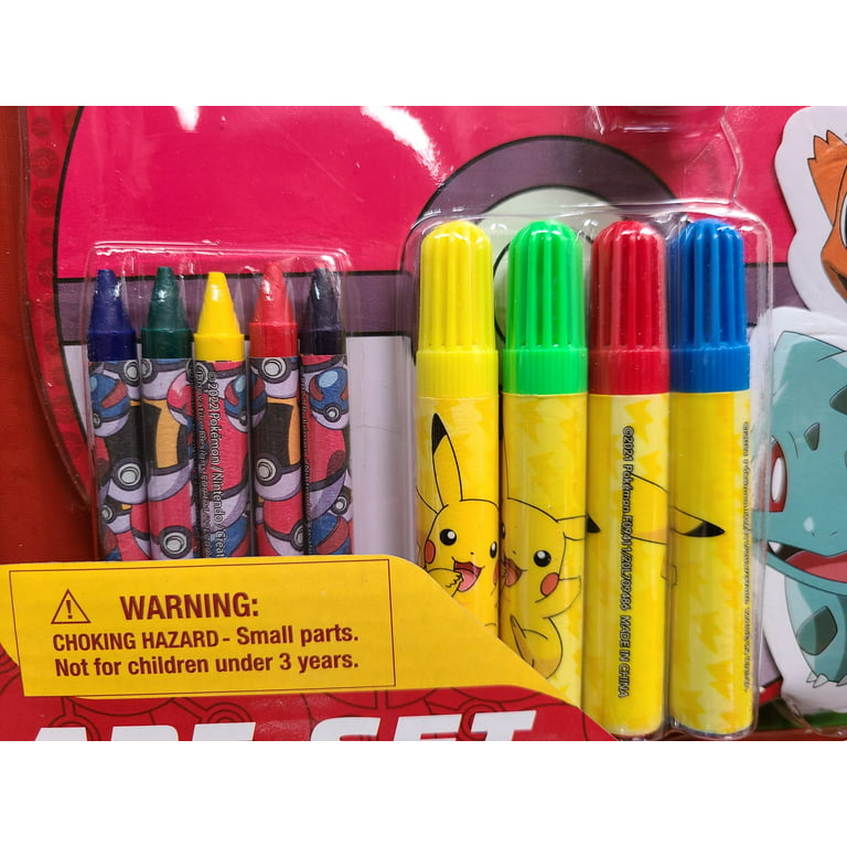 7 Pcs Crayon Bag, Party Favor, Pokemon Crayons.