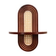 thumbnail image 2 of Estante de madera con forma de arco para decoración del hogar, manualidades, elegante estante flotante de pared. Marrón, 2 of 9