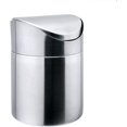 thumbnail image 1 of Poubelle de Table Mini en Acier Inoxydable Bac à Déchets Seau de Rangement des Déchets Couvercle à Bascule (Argent), 1 of 6