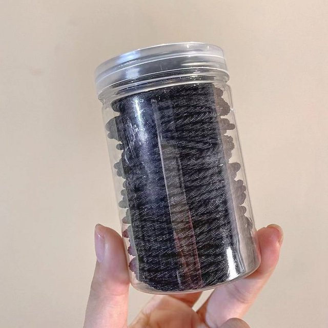 Barril 100 banda para el cabello básica sin costuras hilo antideslizante cuerda para el cabello cola de caballo alta cuerda para el cabello que no daña la banda de goma para el cabello