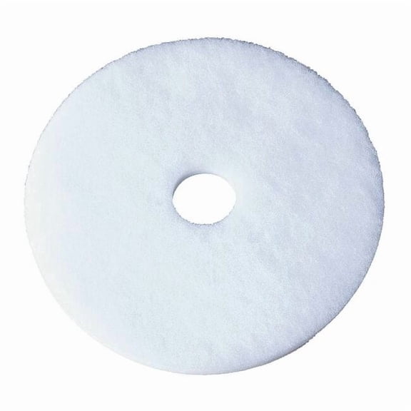 Tough Guy Floor Pad,17 In,White,PK5 6DNA7