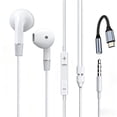 thumbnail image 1 of UP28 3.5mm&USB-C Wired Earbuds for iPad Pro iPhone 15 Series, Hi-Fi Stereo Sound with Mic Volume Control, Universal Android Compatible, 1 of 9