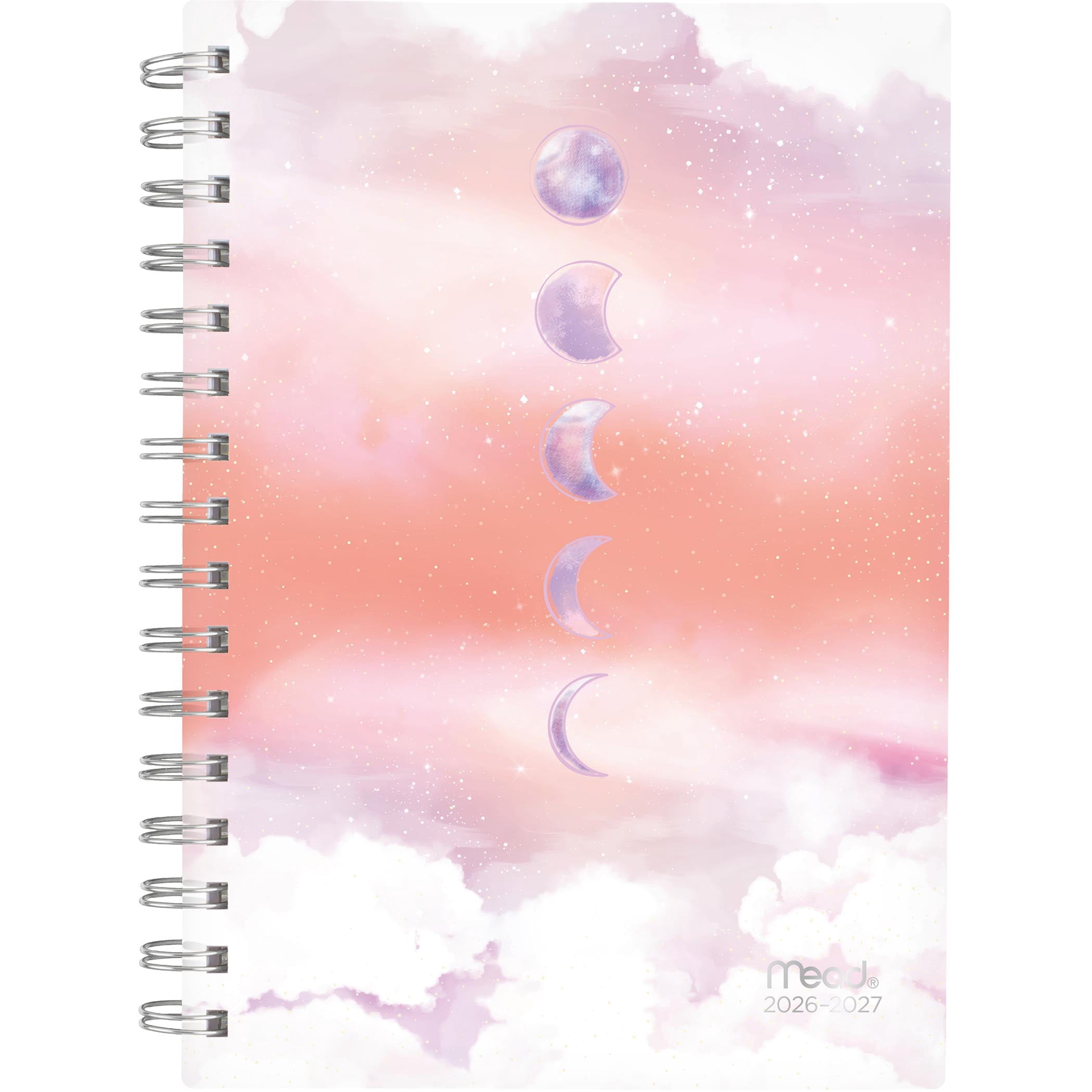 2026-2027 Mead Magic Planets Pink Small Weekly and Monthly Academic Year Planner