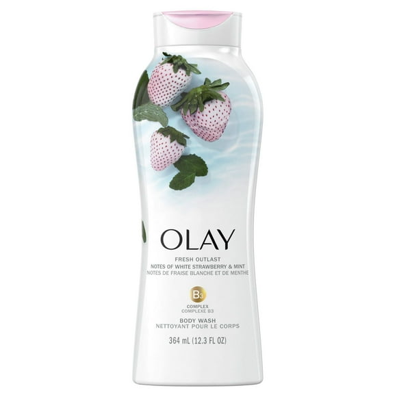 Olay Fresh Outlast Body Wash, White Strawberry & Mint, 364 mL