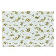 thumbnail image 1 of Leaf Cutting Board, Mediterranean Watercolor Branches and Leaves of Olives with Nature Art Print, Decorative Tempered Glass Cutting and Serving Board, Large Size, Green Yellow Olive, by Ambesonne, 1 of 1