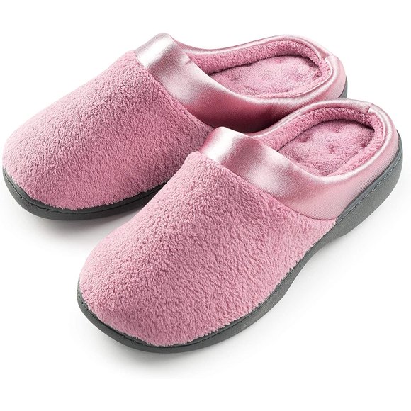 Roxoni Women's Comfort Terry Clog Slippers; A Great Ladies Year Round Plush Slip On House Shoe