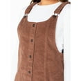thumbnail image 5 of Celebrity Pink Women's and Women's Plus Corduroy Pinafore Mini Dress, Sizes XS-4X, 5 of 5