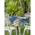 thumbnail image 3 of Outdoor Tablecloth with Umbrella Hole for Patio/Picnic/Party/Camping, Vintage Cherry Blossom Waterproof Table Cloth Round Cover Washable, Blue Teal Floral Farmhouse (Dia 54"), 3 of 9
