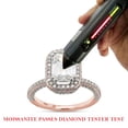 thumbnail image 7 of 2 1/4 ct. t.w Center 8X6MM Emerald Cut Lab Created Moissanite Halo Engagement Promise Ring for Women In 14K Rose Gold Over Sterling Silver (G-H Color, VVS1 Clarity, 2.25 Cttw) Size - 5.5, 7 of 7