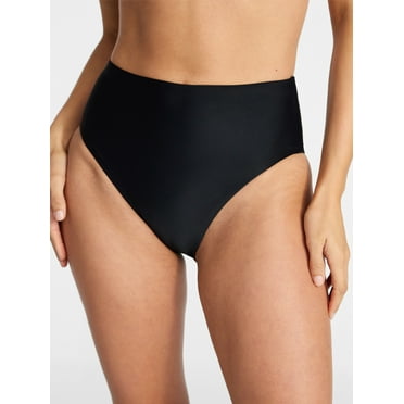 Time and Tru Women's and Women's Plus Size High Rise Bikini Bottoms, Sizes XS-3X