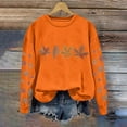 thumbnail image 4 of Womens Maple Leaf Print Sweatshirt Long Sleeve Thermal Shirts Tops Light Warm Pullover Sweater Blouses Spring Outfits 2025 Pullover Fall Winter Clothes, 4 of 5