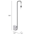 thumbnail image 6 of Lancia Floor Lamp Black Floor Lamp, Industrial Style, Works with dimmer (Dimmer Not Included), Steel, Lighting Floor Lamps, 6 of 6