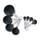 thumbnail image 1 of Juego de tazas y cucharas medidoras Tainini con mango en liquidación, 8 piezas apilables y precisas, para medir ingredientes secos y líquidos, cucharadita pequeña con cabezal de plástico (gris), 1 of 2