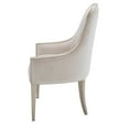thumbnail image 3 of Michael Amini London Place Velvet Dining Arm Chair - Creamy Pearl, 3 of 4