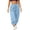 Light Blue, variant on Edvintorg Womens Cargo Pants Outdoor Hiking Travel Elastic Waisted Workout Cuffed Trouser with Pockets Clothes Women Light Blue M