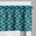 thumbnail image 3 of Ambesonne Abstract Valance Pack of 2, Complex Geometric Patterns, 54"X12", Dark Teal and Teal, 3 of 5