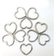 thumbnail image 3 of Nvzi 10 piezas de hebilla de anillo de metal artesanal en forma de corazón para cinturones, bolsos, correas, zapatos, color plateado, 3 of 5