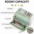 thumbnail image 3 of FALAN MULE Wallets for Women Trifold Wristlet Wallets Large Capacity RFID Blocking Ladies Purse Credit Card Holder, 3 of 7