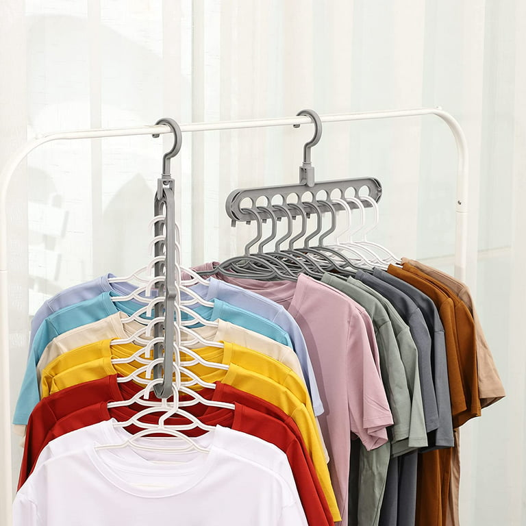 Multifunctional Clothes Hanger, Triangle 9 Holes Closet Storage Rack, 360°  Rotation Magic Clothes Hanger, Wardrobe Plastic Space Saving Hanger For  Clothing - Temu