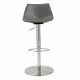 thumbnail image 4 of Tabouret de Bar Réglable en Gris et Acier Inoxydable, 4 of 4