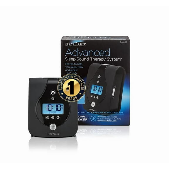 Sound Oasis Advanced Sleep Sound Machine, 24 Dr Developed non-looping Relax, Sleep, Nature, Music Sounds - Delta, Alpha, Beta Brainwaves to fall & stay asleep, Alarm with Chime, Auto-off Sleep Timer