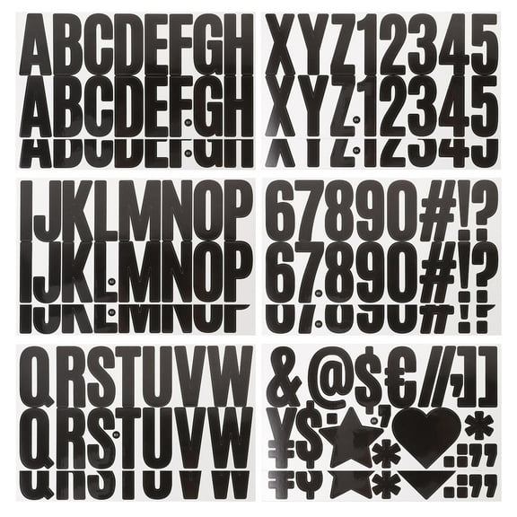 Hemobllo 2Sets Self Adhesive Bulletin Letter Stickers Black for Doorplate and Signs