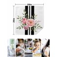 thumbnail image 4 of Pink Flowers Cloth Napkins Set of 4 Reusable Dinner Napkins, Romantic Floral Leaves Black Striped Cocktail Napkin Washable Table Napkins for Wedding/Holiday Party/Baby Shower 20"x20", 4 of 7
