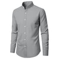 thumbnail image 7 of sogami Men's Wrinkle Free Dress Shirt Band Collar Long Sleeve Button Down Formal Shirt, 7 of 7