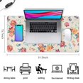 thumbnail image 5 of Long Mouse Pads for Desk,Pioneer Flower Floral Print Pattern Desk Mats on Top Of Desks, Desk Mouse Pad Extra Large with 3mm Non-Slip Base and Stitched Edge for Gaming,Office,Work,Home 31.5"x15.7", 5 of 6