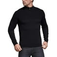 thumbnail image 5 of Iceglad Mens Slim Fit Zip Up Mock Neck Polo Sweater Casual Long Sleeve Sweater and Pullover Sweaters with Ribbing Edge, 5 of 7