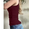 thumbnail image 4 of Byworldtasic Lace Strap Tank Tops for Women No Boundaries Ribbed Cami Undershirts Tank Top, 4 of 4