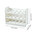 thumbnail image 3 of Egg Storage Box, Stackable Egg Rack, Refrigerator Door Organizer, Kitchen Fridge Container for Fresh Eggs, White, 3 of 9