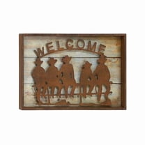 Benzara 69202 Unique Wood Metal Wall Decor 24 in. W  16 in. H