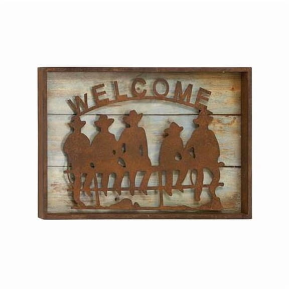 Benzara 69202 Unique Wood Metal Wall Decor 24 in. W  16 in. H