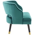thumbnail image 3 of Modway Traipse Button Tufted Open Back Performance Velvet Armchair in Teal, 3 of 7