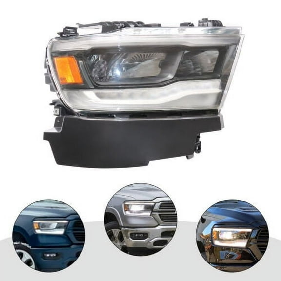 Right Passenger Side Headlight For 19-21 Dodge Ram 1500 Full LED DRL Headlamp