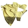 thumbnail image 3 of YDLCAFD Easter Summer New Model Push Up Bikini Half Skirt Three Piece Swimsuit Set With Padding For Women, 3 of 5