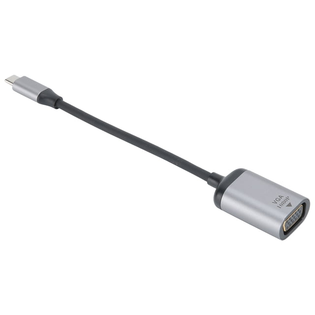 Hilitand Type‑C Male To VGA Adapter Short Cable Connector Aluminum Alloy PVC For //OS X,Type‑C Male To VGA Adapter,Type C To VGA Converter