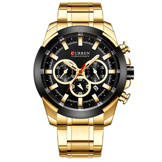 8361 Reloj de pulsera de cuarzo para hombre con correa de acero inoxidable CURREN Reloj de los hombres