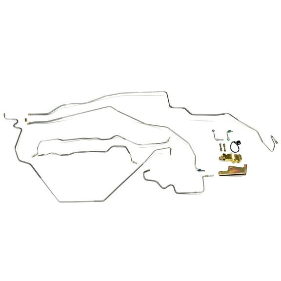 Full Car Brake Line Kit - Fits 69 Firebird - Stainless - Valve/Bracket Included - The Stop Shop